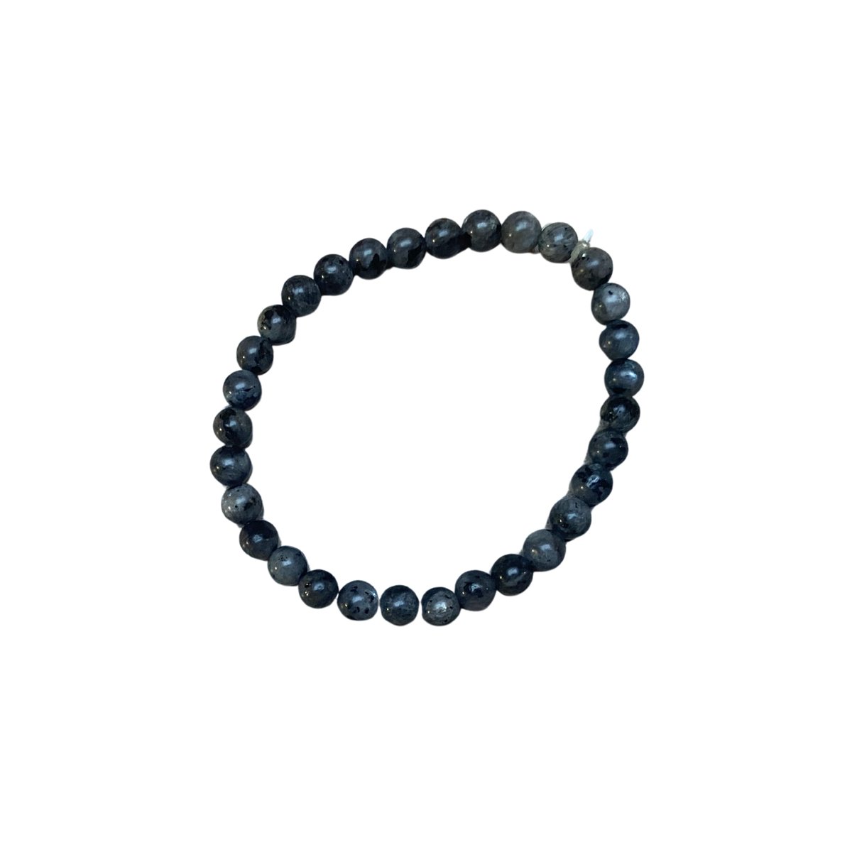Zwarte Labradoriet Armband – Elastische Edelsteen Armband 6 mm