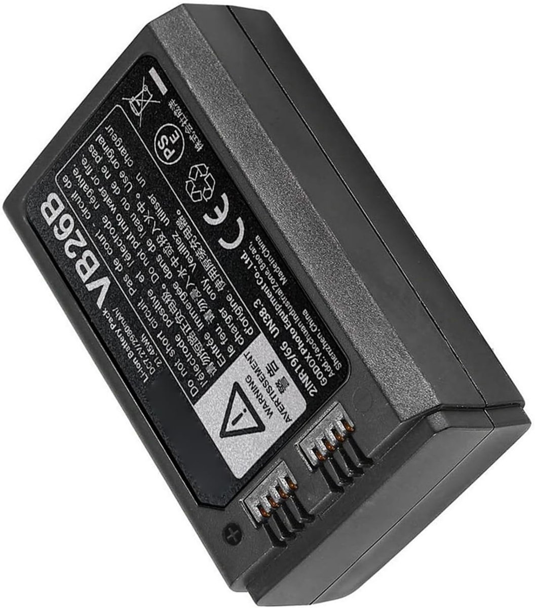 Vervangende Batterij - Oplaadbare Energiebron - Flitser Voeding - Hoge Capaciteit 2600mAh - 10 x 5 x 4 cm