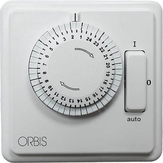 Orbis inbouw analoge 24 uurs schakelklok met afdekplaat kleur wit | bol.com