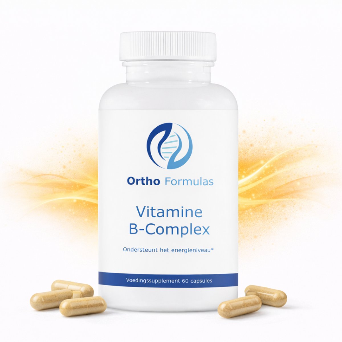 Vitamine B-Complex Capsules – Actieve B-Vitaminen – Energie, Concentratie & Zenuwstelsel – 60 Vegan Capsules