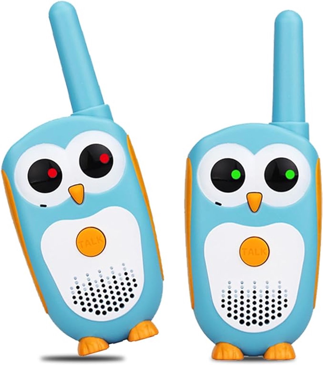 Retevis RT30 Walkie Talkie voor Kinderen - Set van 2 - Uil Design - Blauw