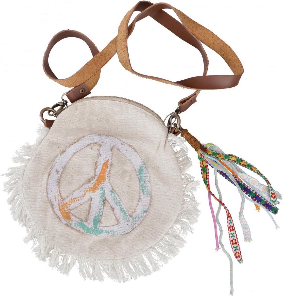 Boho Schoudertas Hippie Tas Katoen 25x25 cm Voor Dames Heren