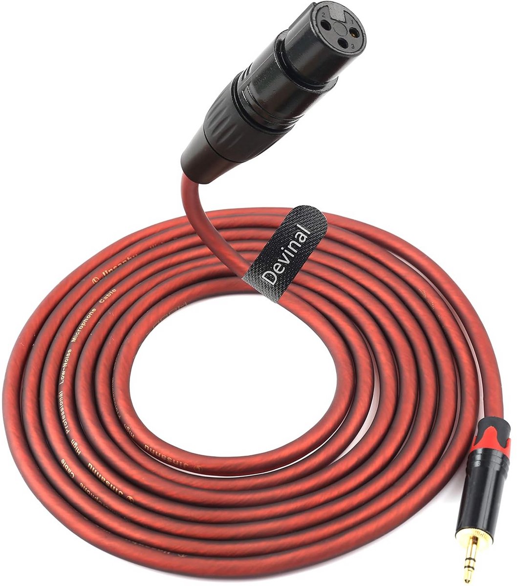 3,5 mm TRS naar XLR vrouwelijke audiokabel - 3 meter