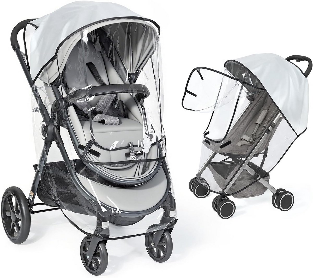 Universele Kinderwagen Regenhoes - Ademend en Waterdicht met Kijkvenster
