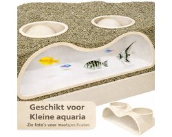 T3D Nano Aquarium Grot - Aquarium Decoratie Grot met Twee Ingangen - Creme wit - Veilig voor Vissen en Garnalen - In Nederland geproduceerd