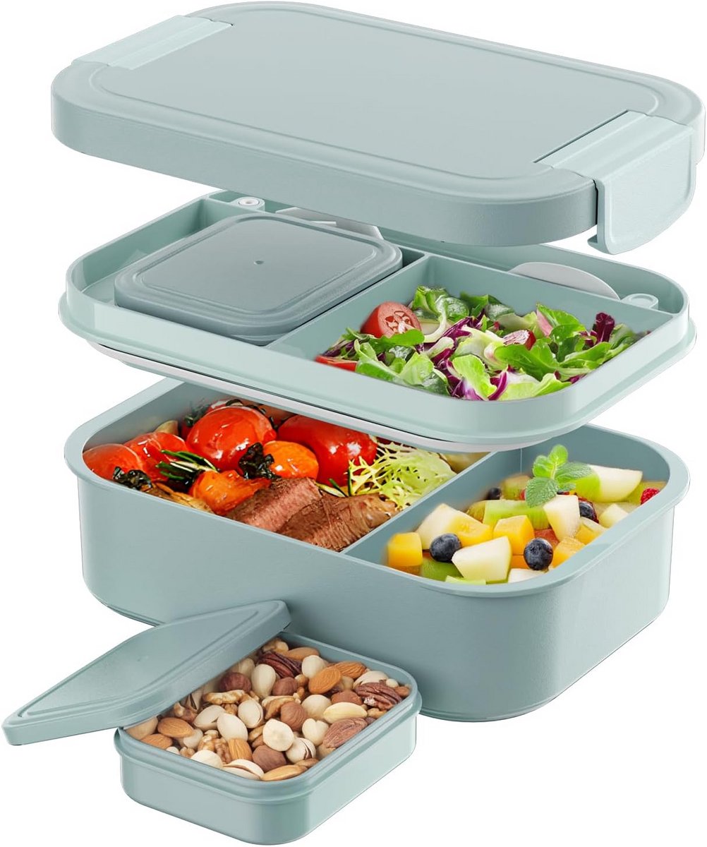 Broodtrommel voor Volwassenen - Groene Lunchbox voor School en Werk
