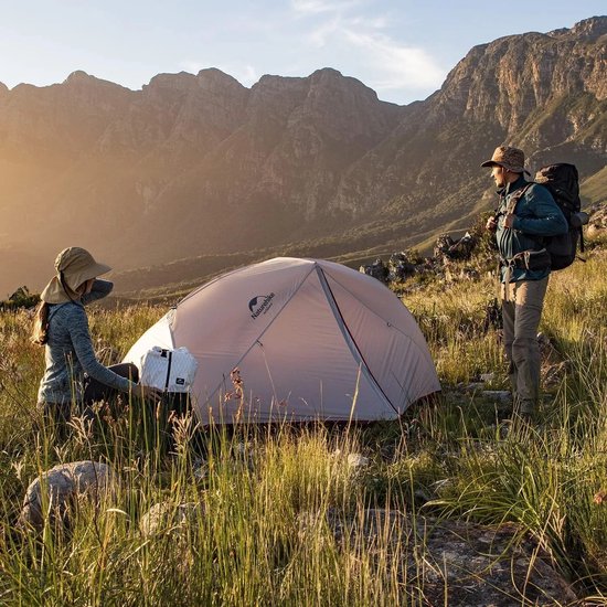 Allero Tent - Naturehike Tent - 2-persoons - Backpack Tent - Dubbellaags - Ultralicht - Lichtgrijs - Waterproof - Outdoor van Merkloos — afbeelding 2