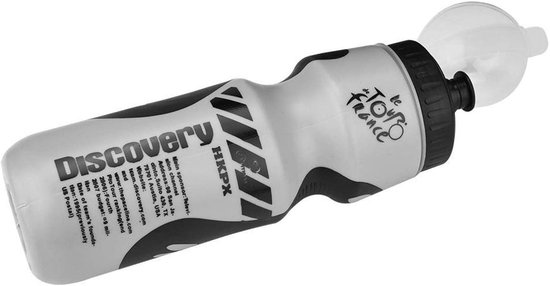 650ml bidon met flessenhouder - geschikt voor mountainbike, racefiets en stadsfiets - polyethyleen - grijs — afbeelding 5