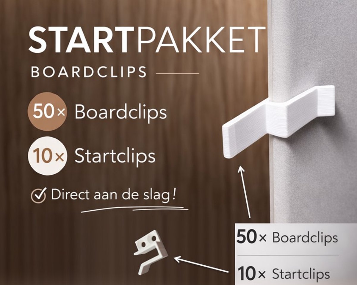 BoardClips - Gipsplaten ophangen – Set van 50 + 10 StartClips – Snel en Eenvoudig Gipsplaten Plaatsen