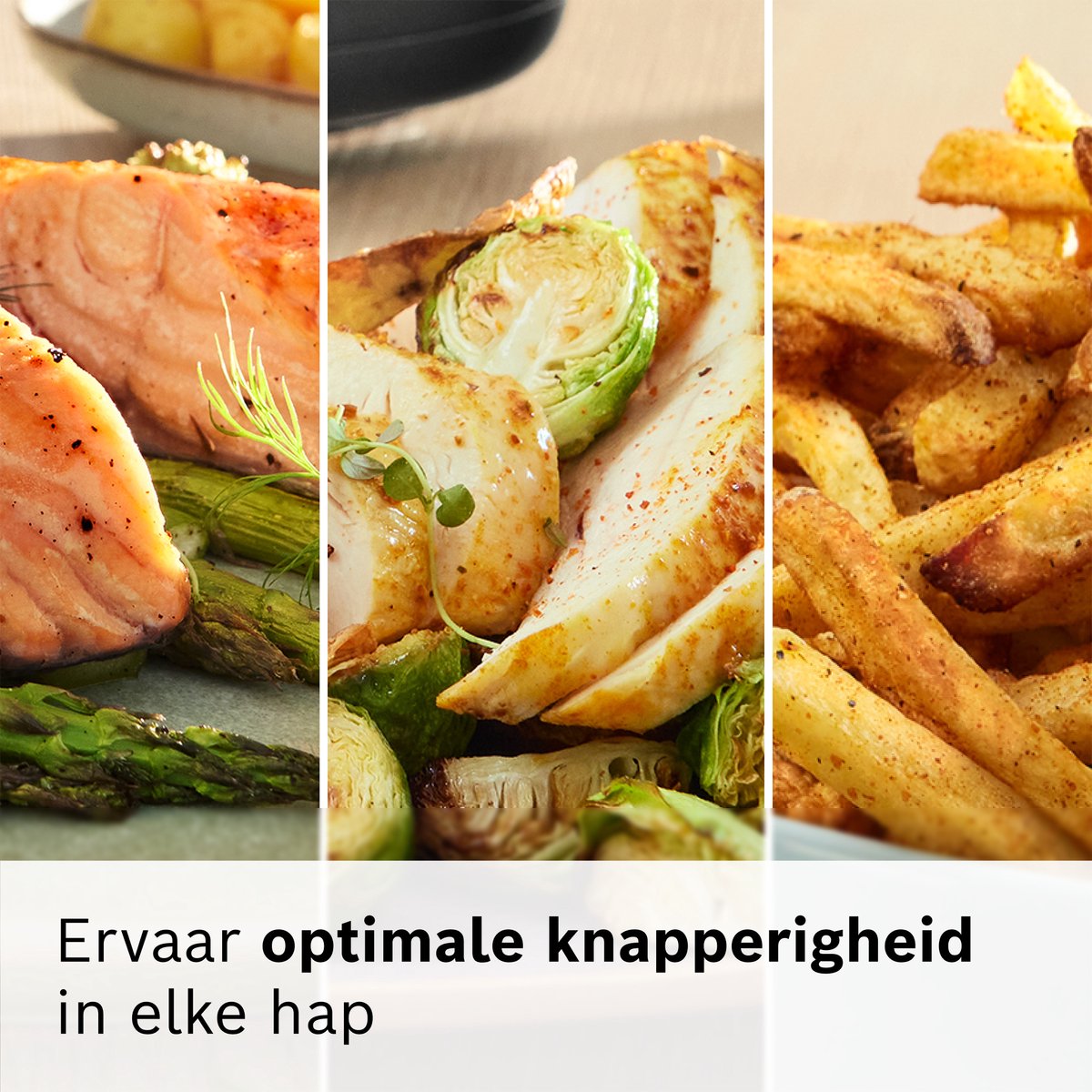 Bosch MAF671C0 Airfryer XXL - Serie 6 - 7,2L - Shake alarm - Kijkvenster - Warmhoudfunctie - 7 programma's - Tot 5 personen - Dark Cream — afbeelding 3
