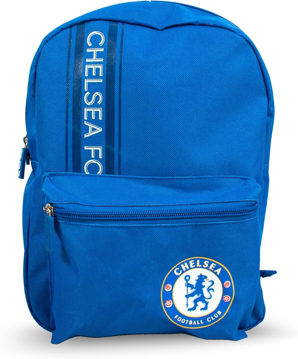 Kleine Blauwe Voetbal Rugzak Chelsea Stijl Lichtgewicht Schooltas Cadeau