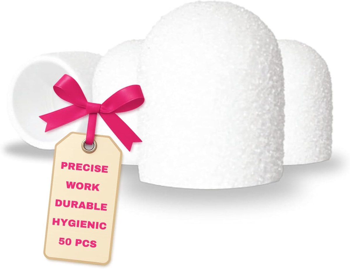 Professionele Slijpkappen Wit voor Nagelfrees - 10 Stuks Manicure Pedicure