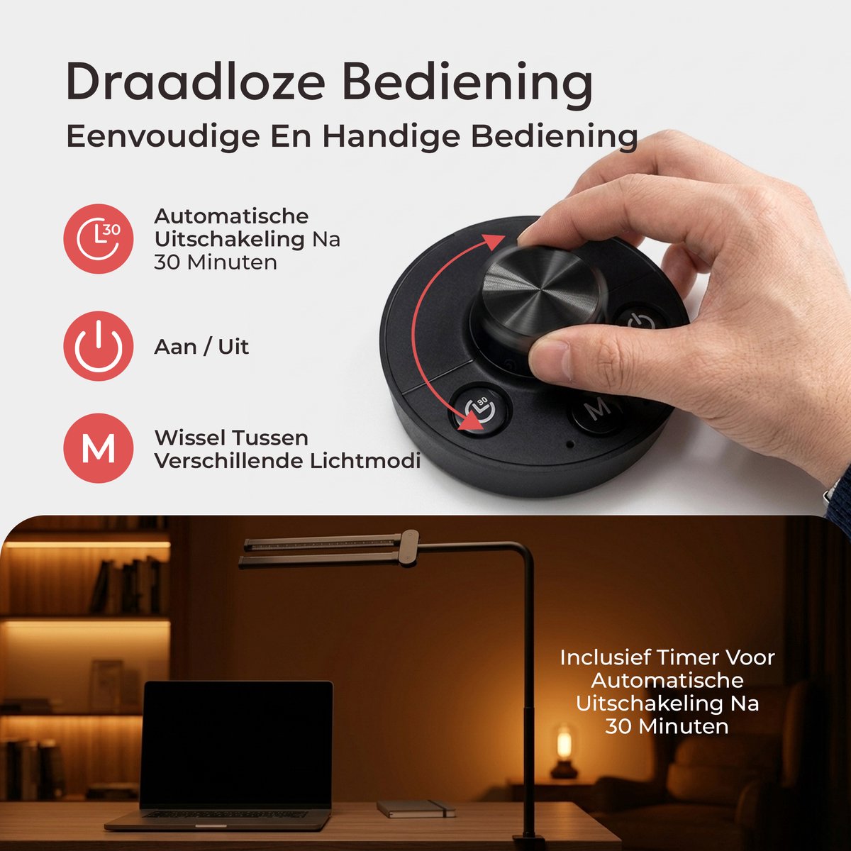 TM&DY Bureaulamp XL - Flexibel verstelbare LED met klem thumbnail 4