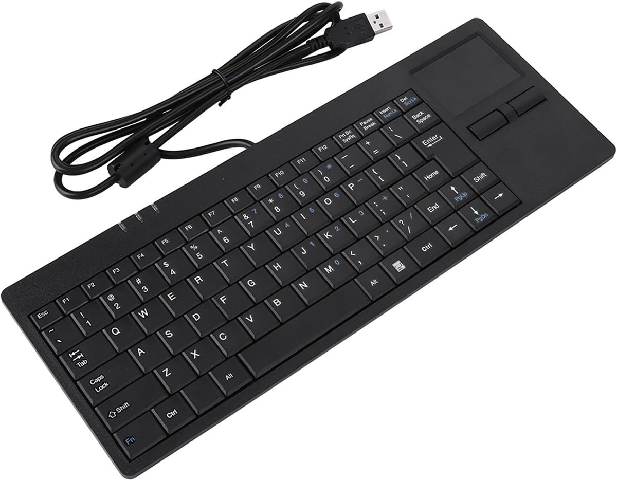 Bedraad USB Toetsenbord met Touchpad en 82 Toetsen - Desktop & Laptop