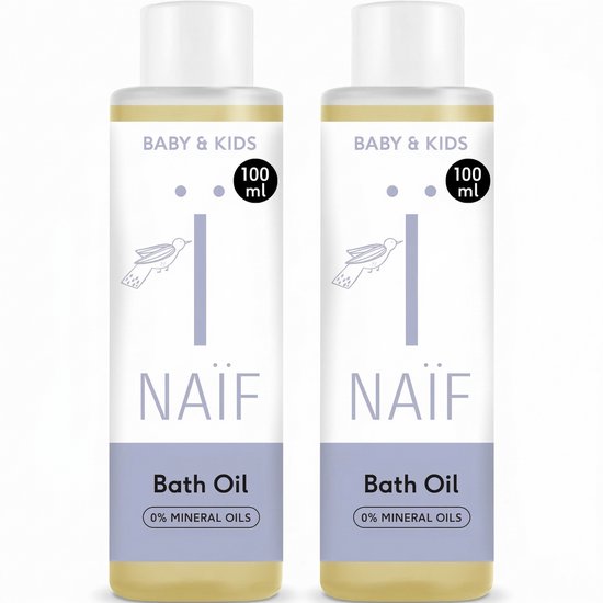 Naïf - Badolie - Voordeelset - Baby & Kids - Natuurlijke Ingrediënten - Hydraterend - Verzachtend - 2x100ml
