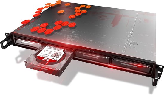Interne Harde Schijf - Opslagstation Desktop - NAS Opslag - NASware 3.0 Technologie - 35 inch - Rood van Merkloos — afbeelding 4
