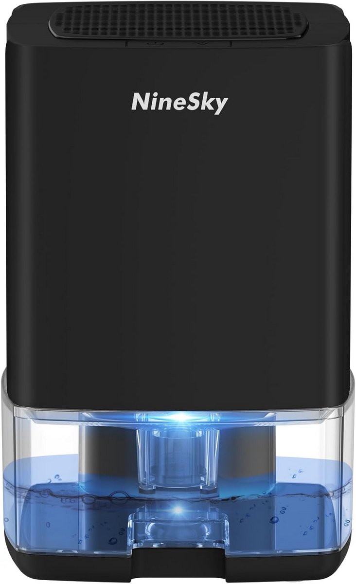 Kleine Luchtontvochtiger 100 ml voor Slaapkamer, Badkamer of Kelder - Met 7 Kleuren LED