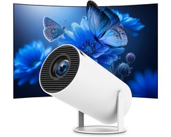 REN® Draagbare beamer - Beamer - Projector - Mini Beamer - Wit - 17cm x 10cm x 17cm