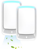 Plug-in luchtreiniger - Negatieve ionentechnologie - Stille werking voor thuisgebruik - Negatieve ionenluchtreiniger voor slaapkamer, kantoor, dierenkamer, badkamer, wit - 2-pack