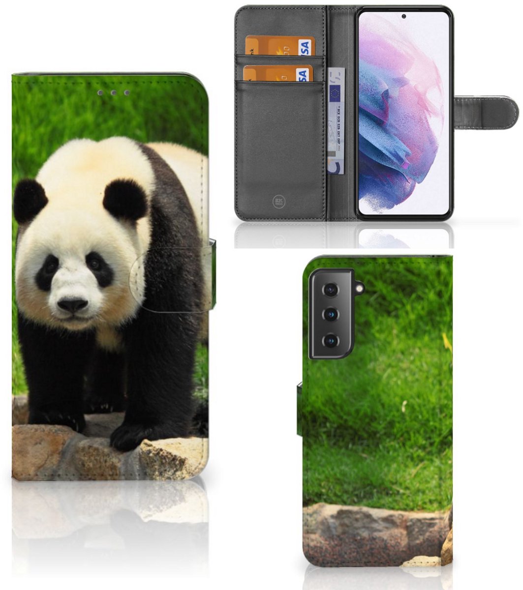 Samsung Galaxy S21 Plus Telefoonhoesje met Pasjes Panda
