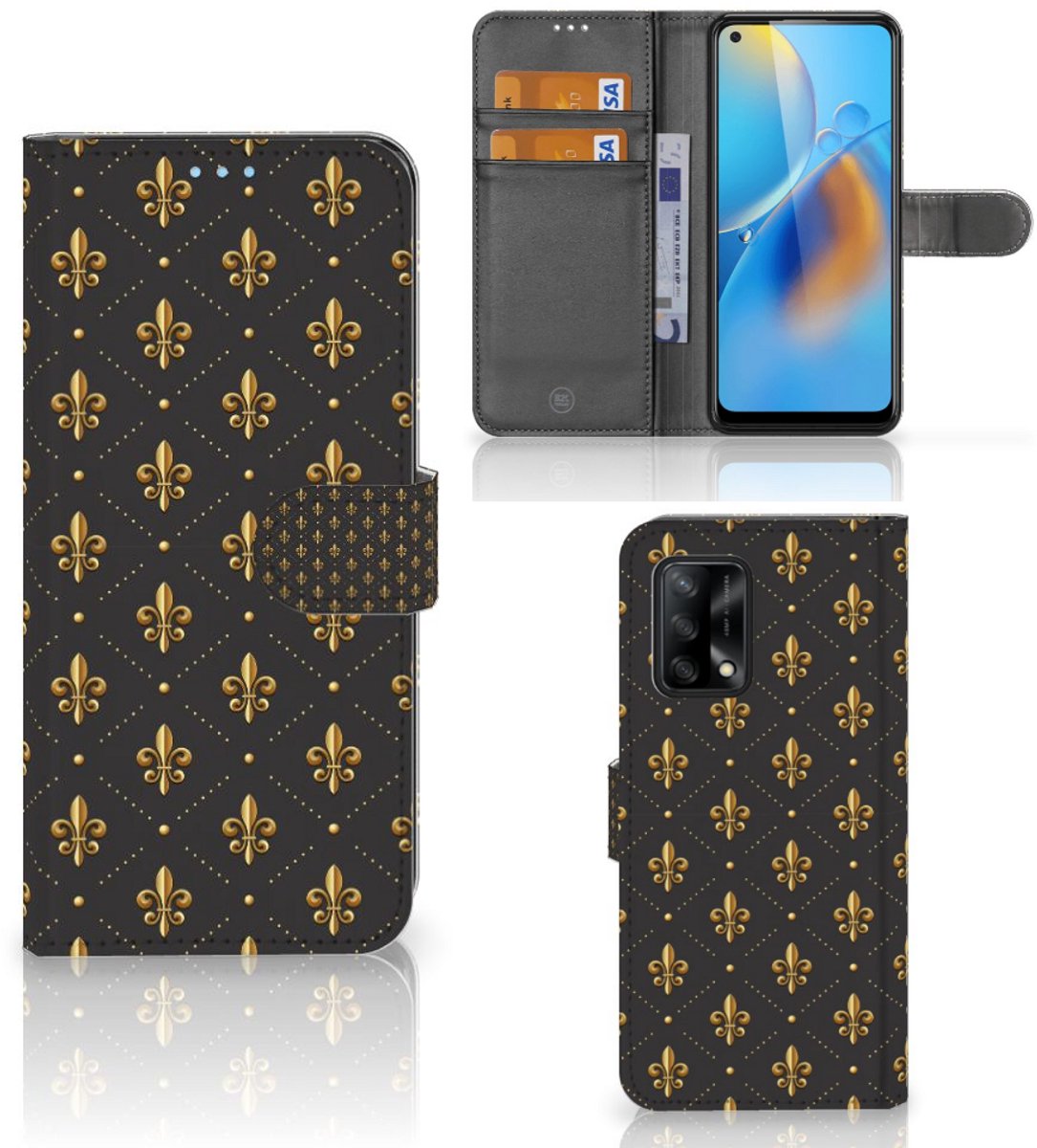 OPPO A74 4G Telefoon Hoesje Franse Lelie