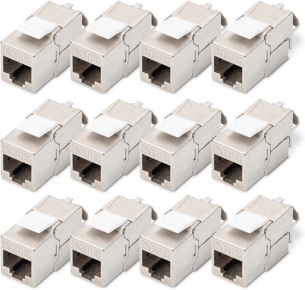 Keystone Module Cat-6A Afgeschermd - 12 Stuks - 10GBase-T - Montage zonder Gereedschap