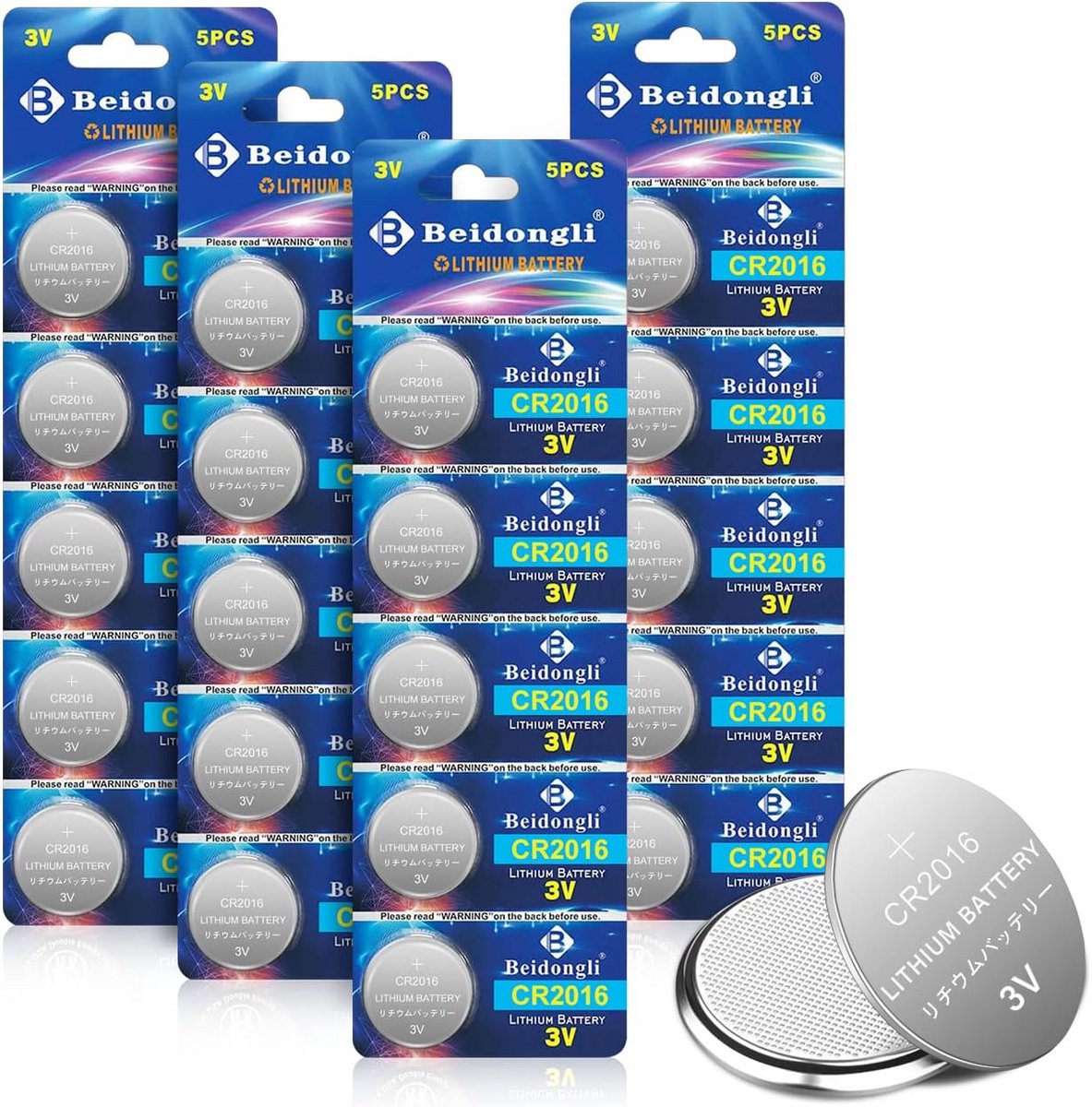 3V Lithium Knoopcel Batterij CR2016 - 20 Stuks