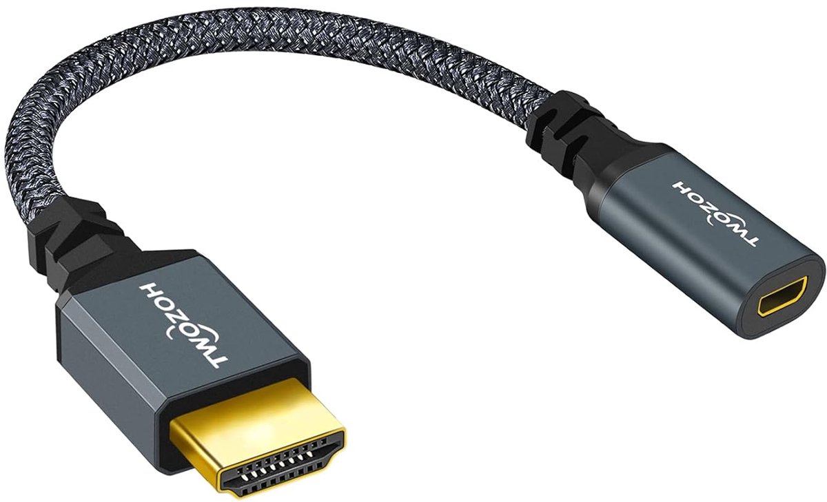 Mini HDMI Mannelijke naar Vrouwelijke Kabeladapter - Ondersteunt 3D 4K/1080P (20CM)