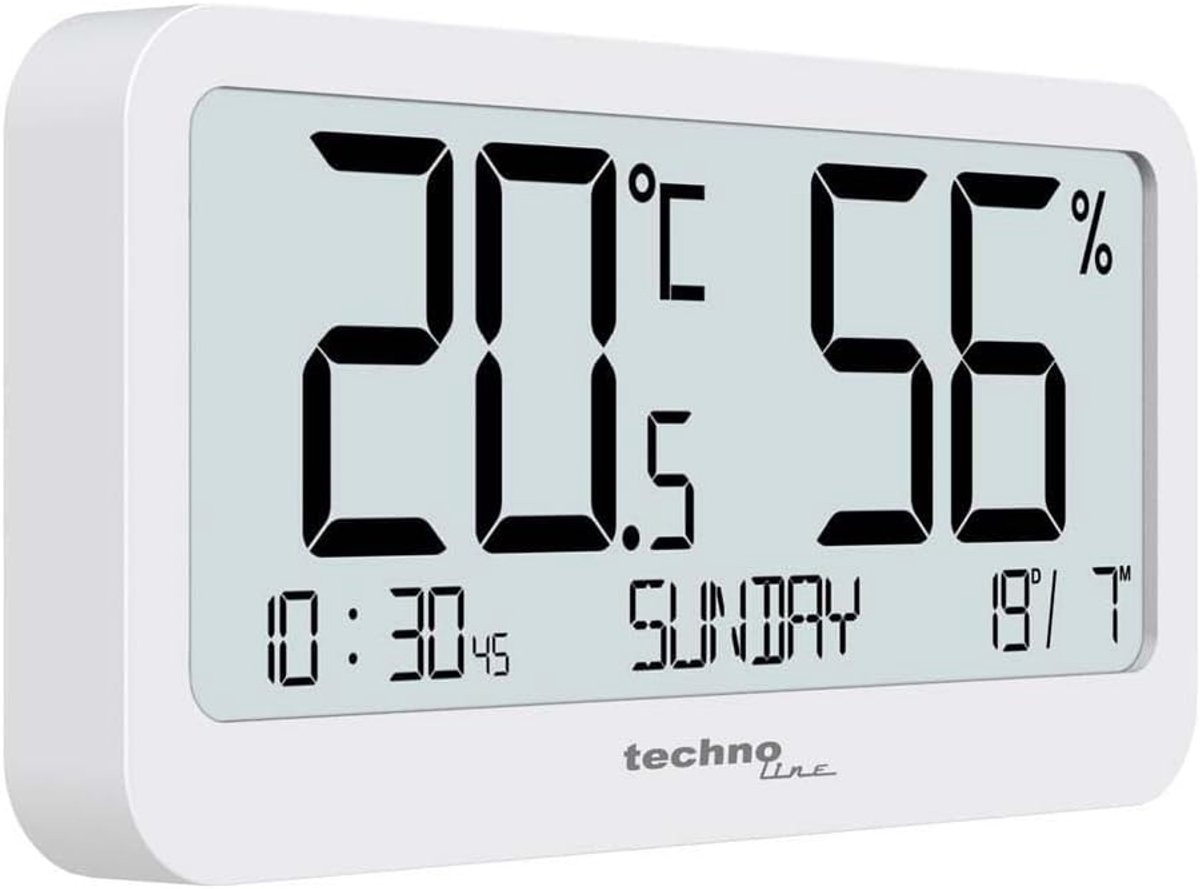 Hygrometer en Thermometer - Digitale Temperatuur- en Luchtvochtigheidsmeter voor Binnengebruik