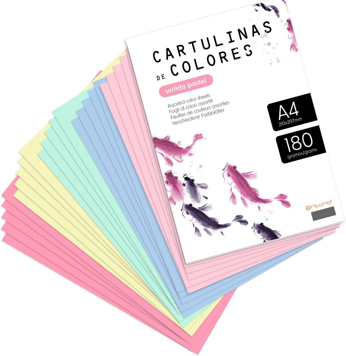 Kleurenkarton A4 in Pastelkleuren - 180 g voor Creatief Knutselen en Afdrukken - 10 Stuks