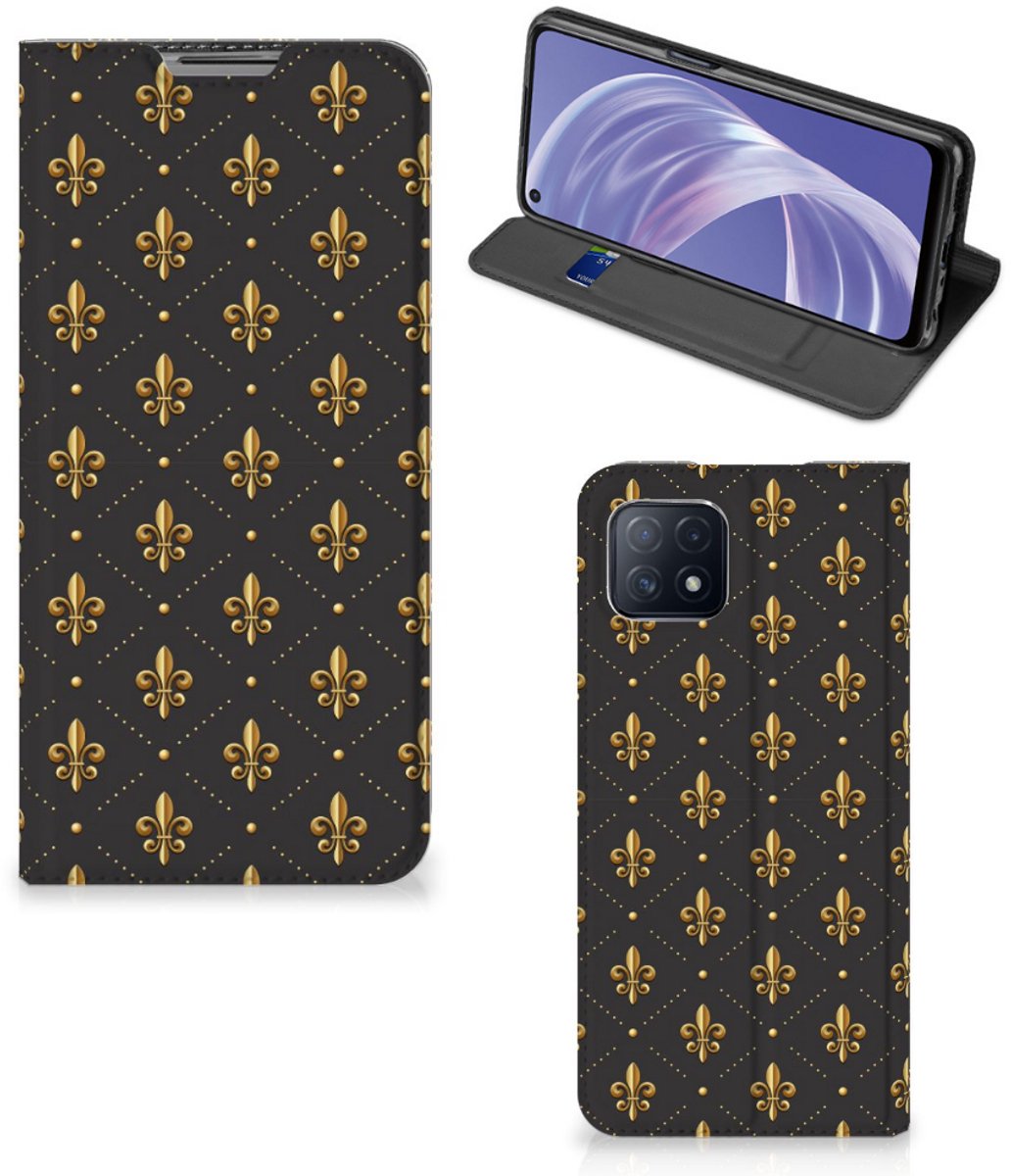 OPPO A73 5G Hoesje met Magneet Franse Lelie