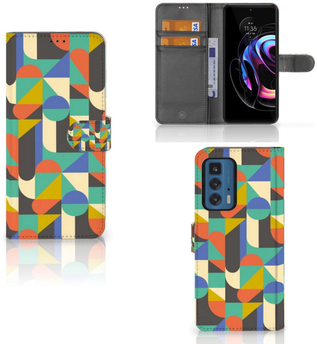 Motorola Edge 20 Pro Telefoon Hoesje Funky Retro