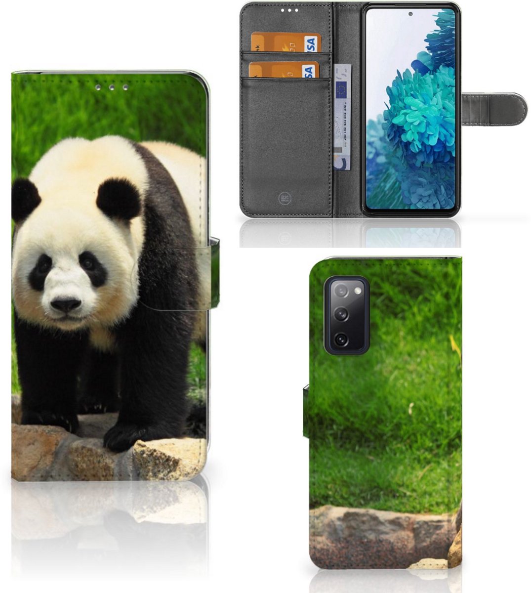 Samsung Galaxy S20 FE Telefoonhoesje met Pasjes Panda