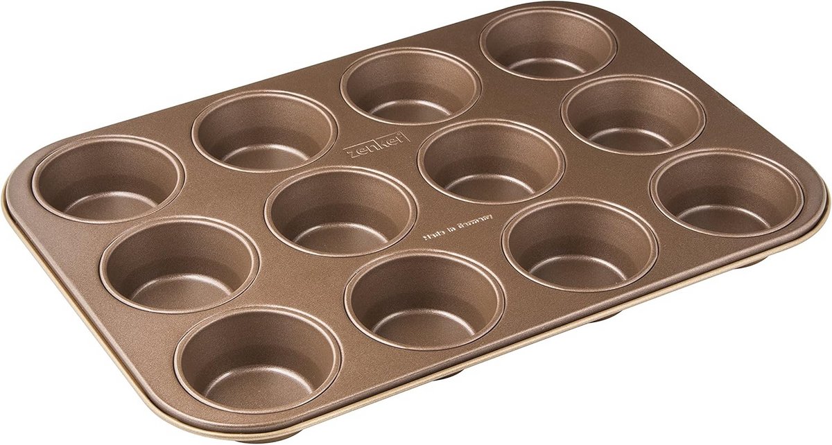Muffinvorm 12 Tassen Goud-Mahonie 38,5x26,5 cm