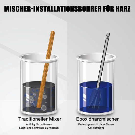 12 stuks epoxyhars verfroerders en mixers voor boormachines — afbeelding 5