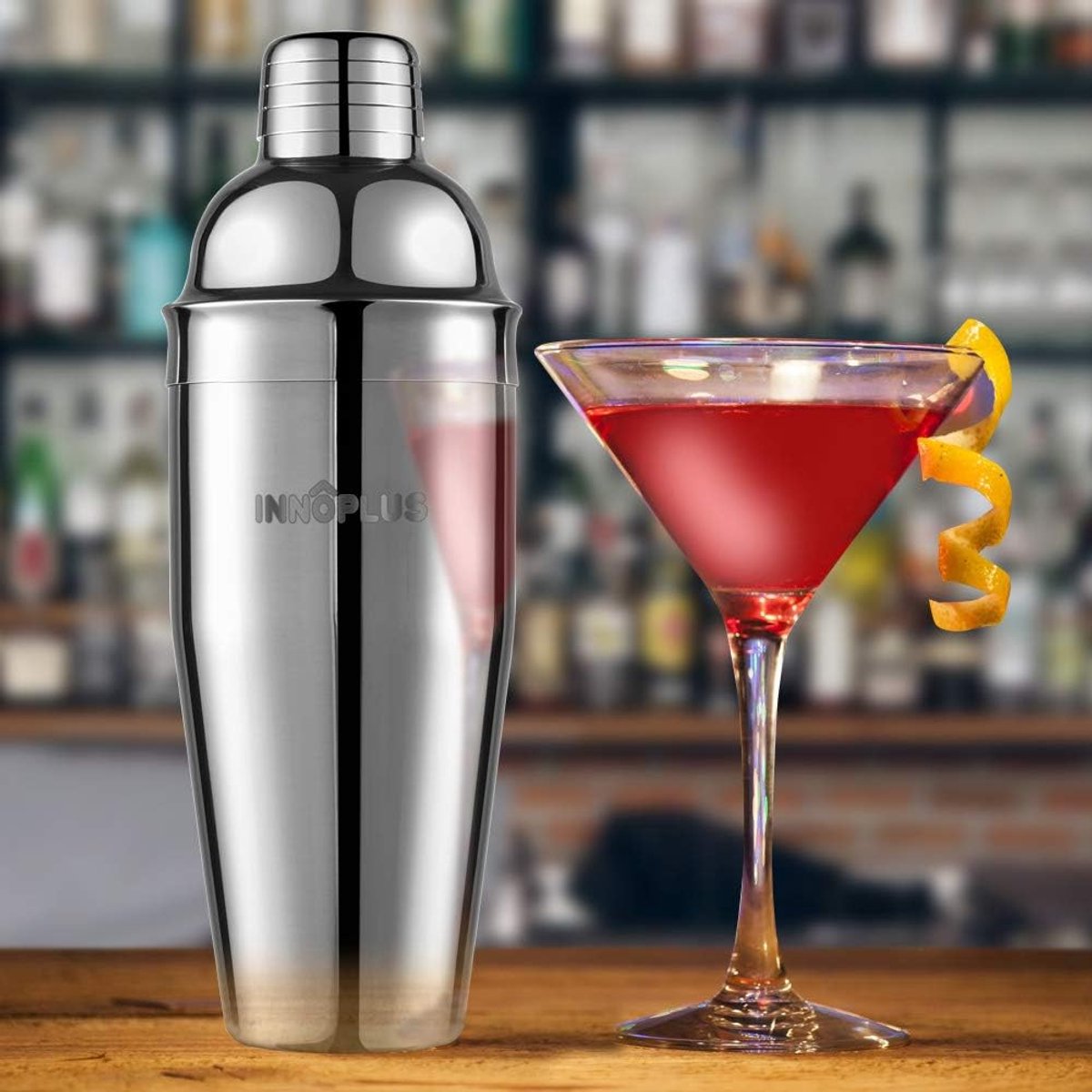 Cocktailshaker 750 ml - Roestvrijstalen Barshaker Set voor Thuis en Feesten