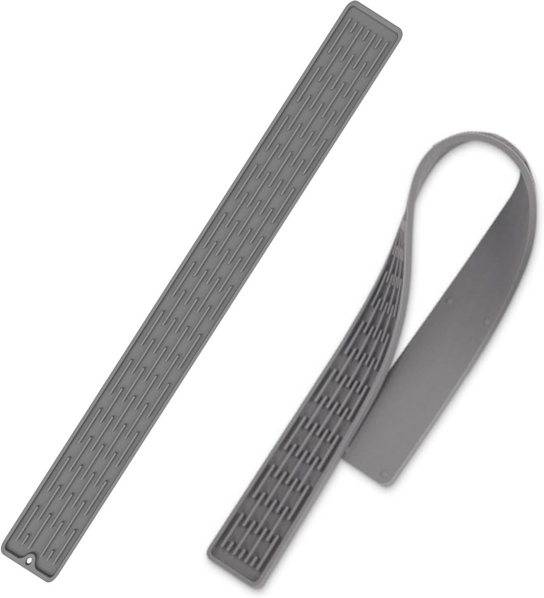 Absorberende siliconen keukenmat - 2 stuks, 5 x 70 cm, antislip afdruipmat voor werkbladen, voor snijplanken en glazen