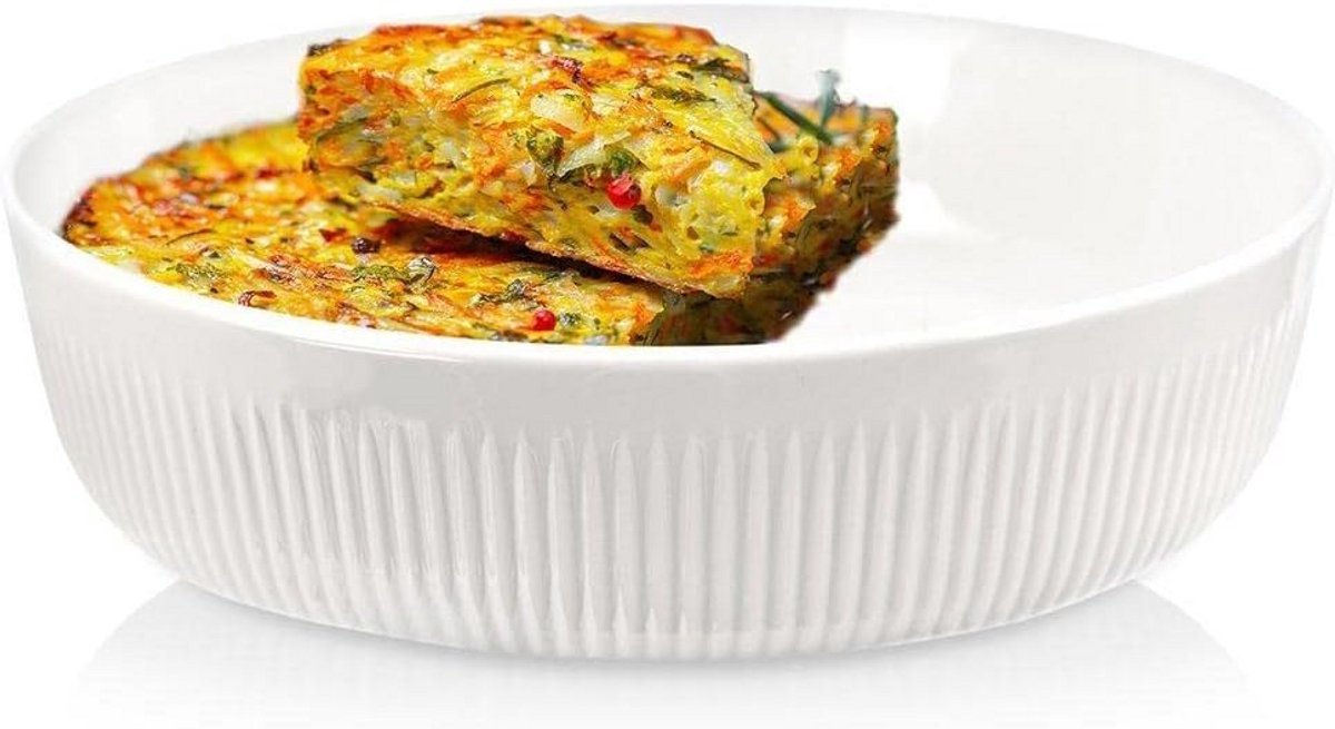 Porseleinen ovenschaal bakvorm rond 29 cm 4 L
