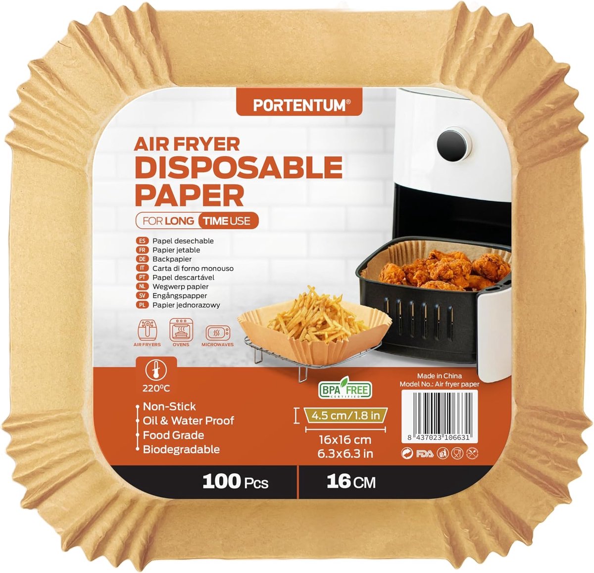 Baking Paper voor Airfryer - 100 Stuks Food-Grade BPA-Vrij
