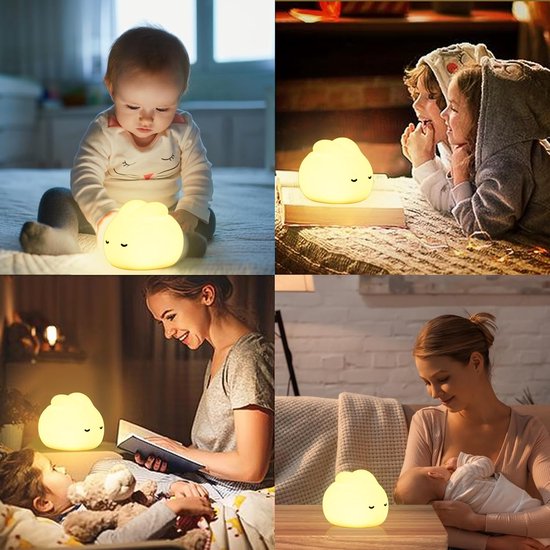 Nachtlampje voor baby's en kinderen - Siliconen, USB-oplaadbaar, Dimbaar met Timerfunctie — afbeelding 2