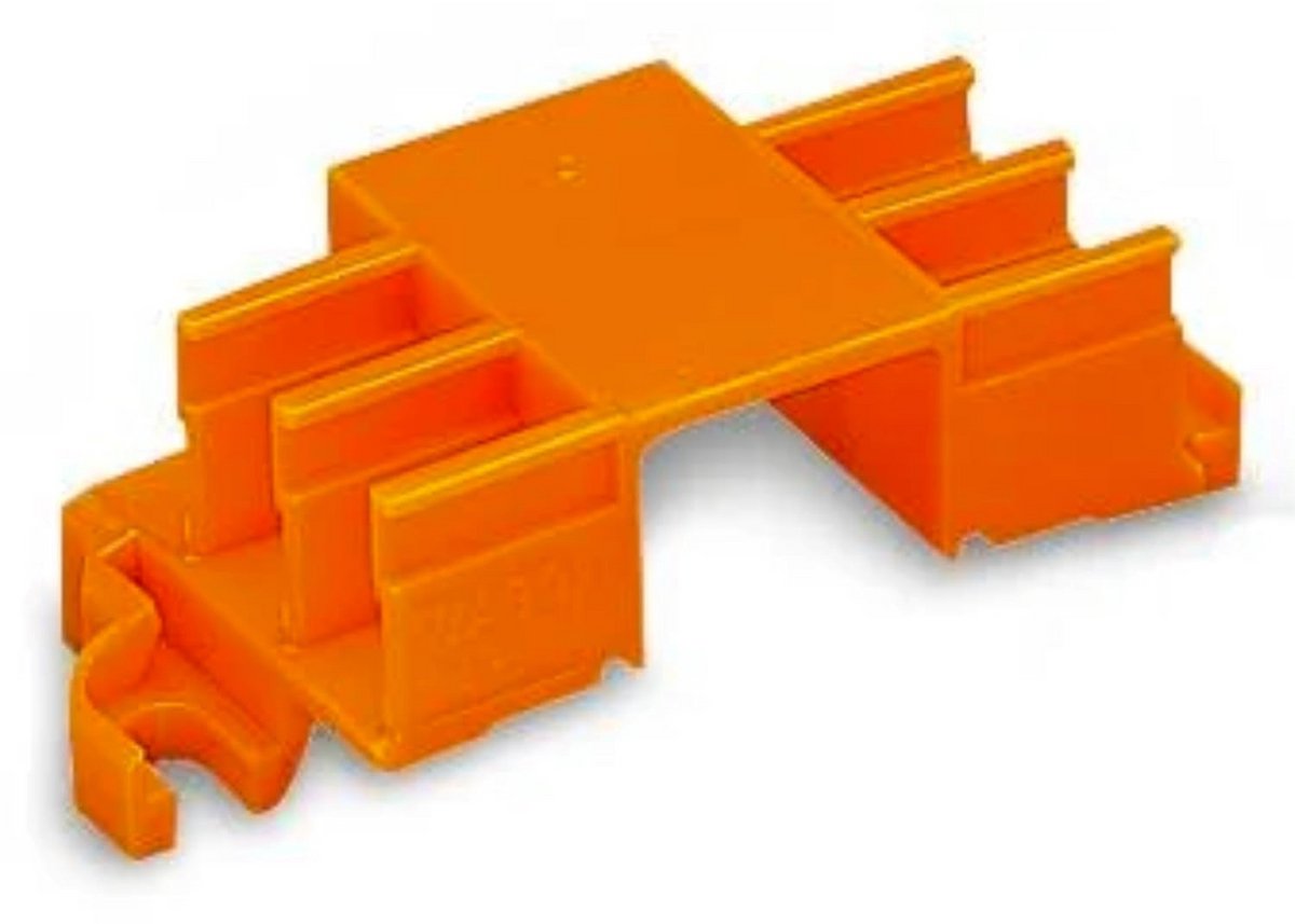 Montagedrager Oranje Metaal met 6 Connectors en Schroefmontage