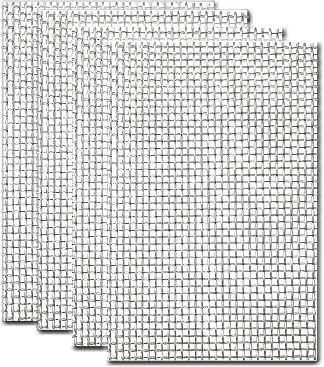 Roestvrijstalen gaaspanelen voor ventilatieopeningen - 4 stuks - 210 x 300 mm