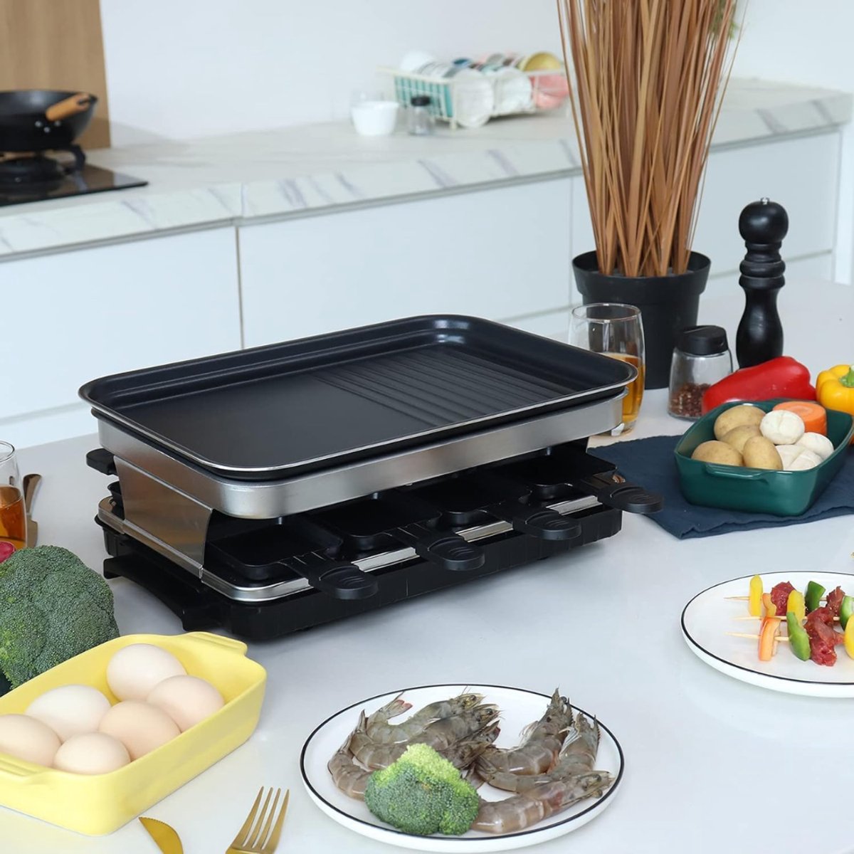DYNA® Gourmetstel 8 personen - Gourmetstellen - Gourmet - Zwart - 28cm x 42cm x 16cm – foto 7