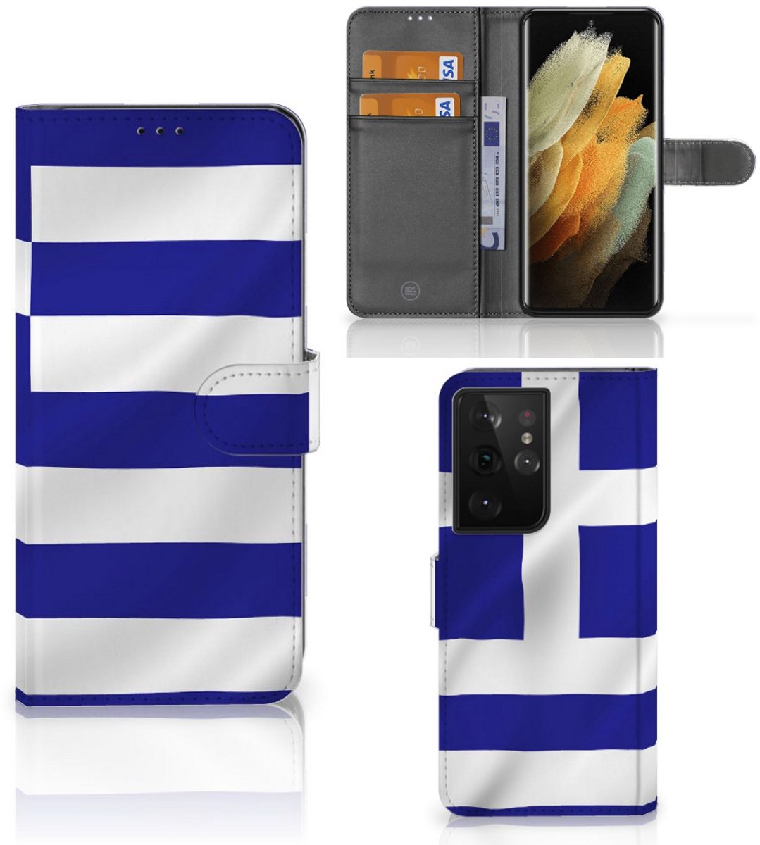 Samsung Galaxy S21 Ultra Bookstyle Case Griekenland