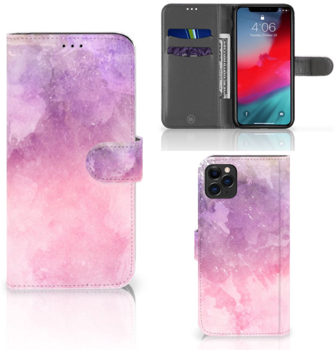 Hoesje Apple iPhone 11 Pro Max Pink Purple Paint
