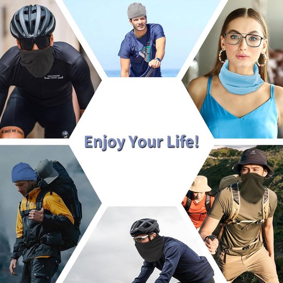 TAIYUNWEI Multifunctionele multifunctionele doek voor outdoor, sport, magische hoofddoek, elastische hoofdband, bandana, UV-bestendigheid, sporthoofddeksels voor paardrijden, motorrijden, wandelen, — afbeelding 5