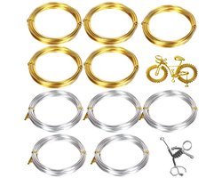 BSITSSS 10 stuks modelleerbare ijzerdraad, 1 mm aluminiumdraad, 5 m aluminiumdraad, vormbaar ijzerdraad, voor sieraden, bloemisten, woondecoratie