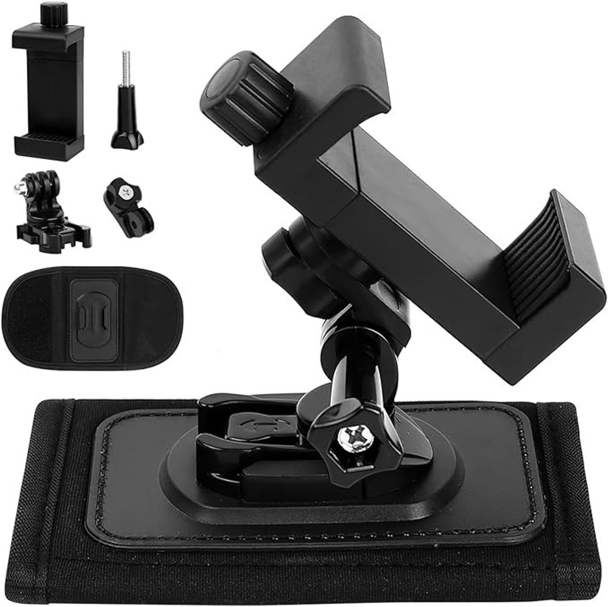 Rugzakriemhouder voor actiecamera en telefoon - 360° draaibaar - Universele compatibiliteit