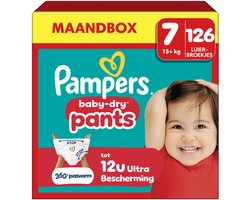 Pampers Baby-Dry Pants Maat 7 - 126 Luierbroekjes -15kg+ - Maandbox