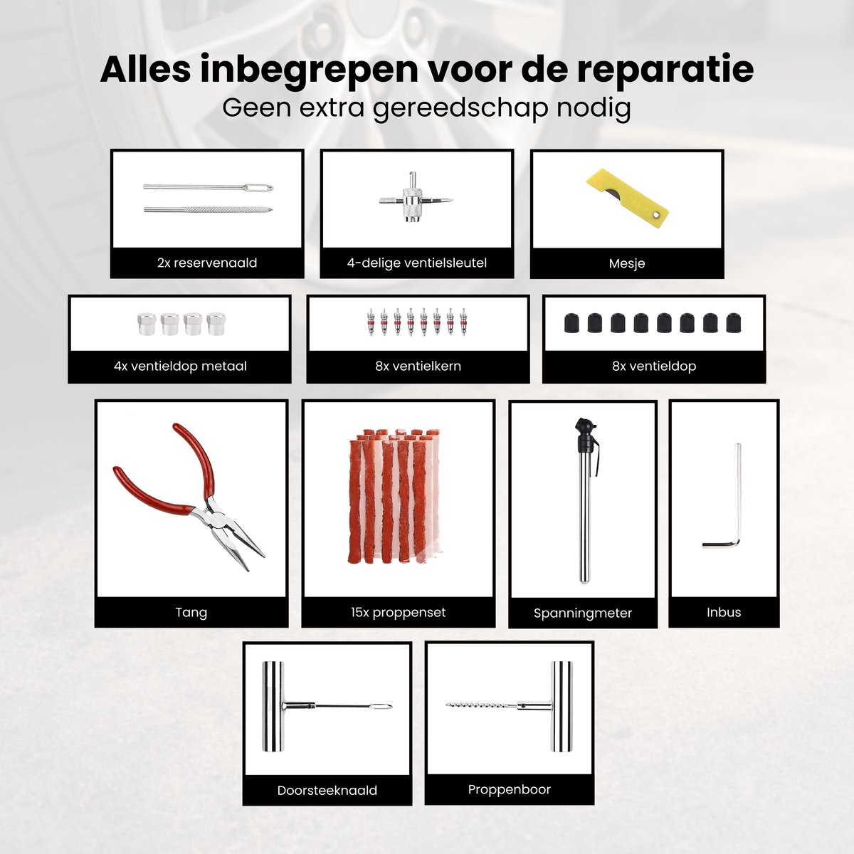 Banden Reparatieset Complete Proppenset thumbnail 2